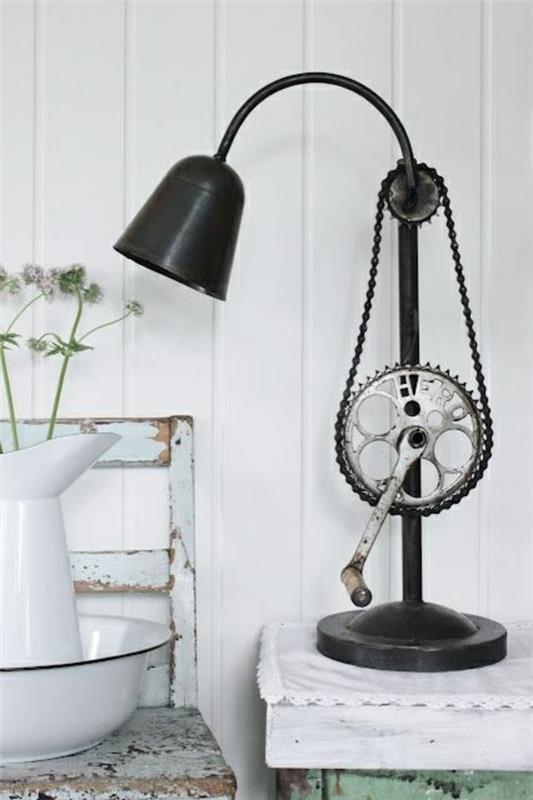 DIY σπιτικές ιδέες ποδήλατο diy φωτιστικό δαπέδου επίπλων φτιάξτε μόνοι σας ιδέες σπιτιού