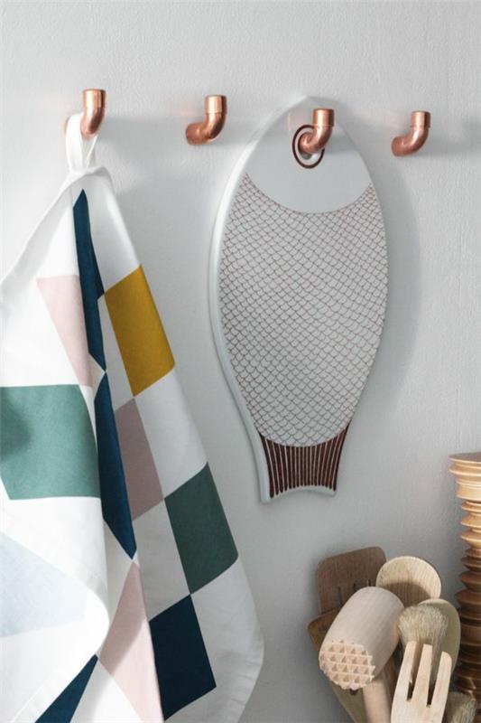 DIY σπιτικές ιδέες μεταλλικές σωλήνες αγκίστρι σπιτικές ιδέες κάντε ιδέες κουζίνας μόνοι σας