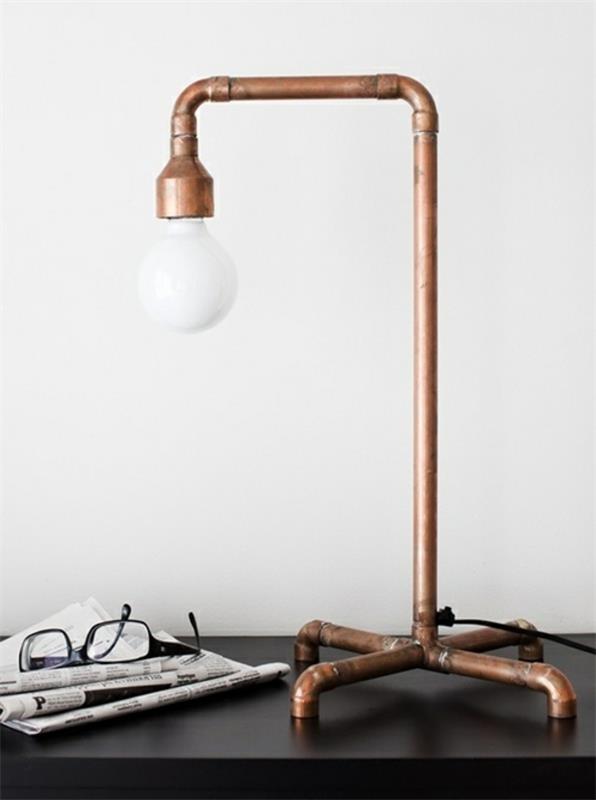 DIY ζωντανές ιδέες λαμπτήρας δαπέδου από μεταλλικό σωλήνα φτιάξτε τον εαυτό σας