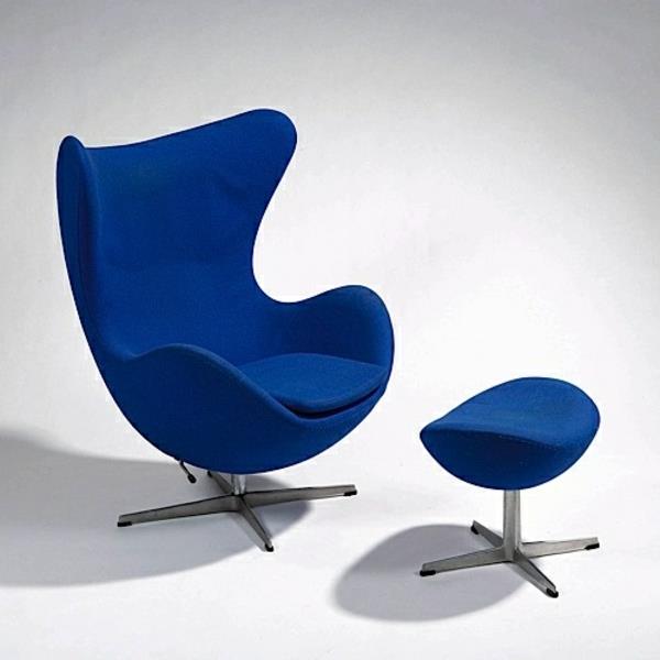 Έπιπλα δανέζικου σχεδιασμού Arne Jacobsen αυγό καρέκλα μπλε