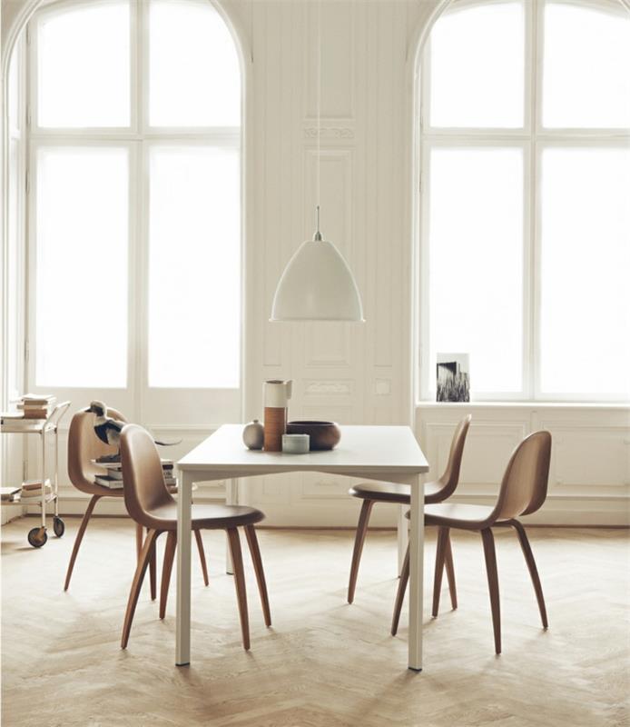 Δανέζικα δανικά σχέδια σκανδιναβική επίπλωση τραπεζαρία καρέκλες τραπεζαρία κρεμαστή λάμπα gubi