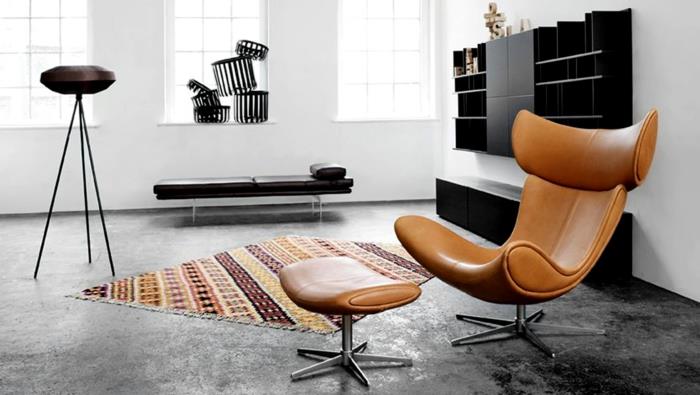 δανέζικη σχεδίαση σκανδιναβικού στιλ δερμάτινη πολυθρόνα imola καρέκλα boconcept