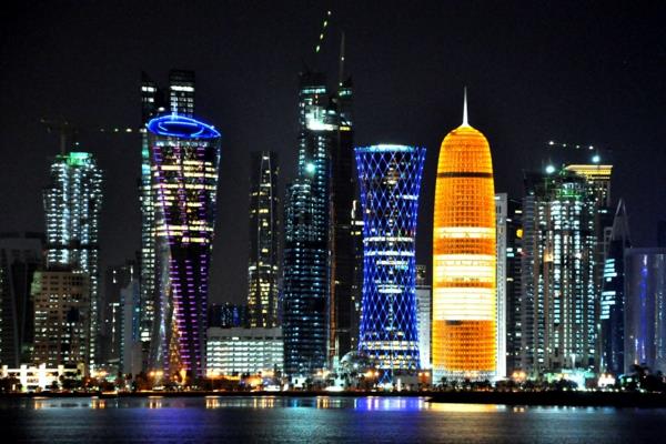 φώτα ουρανοξύστη Ντόχα Κατάρ