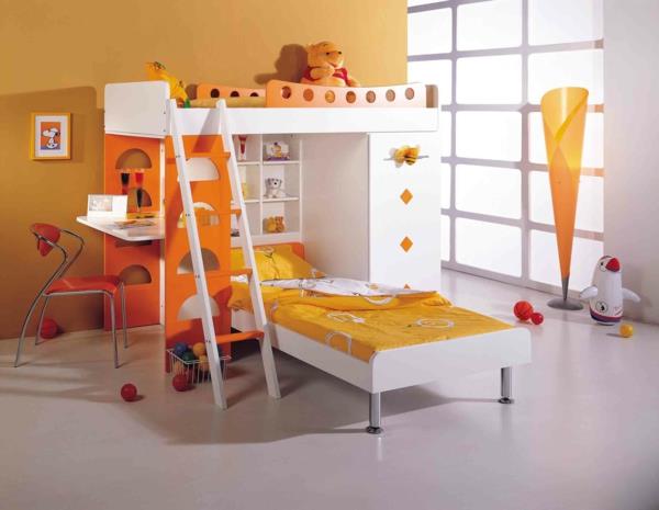 διπλά κρεβάτια σχεδιασμένο παιδικό δωμάτιο μοντέρνο γραφείο