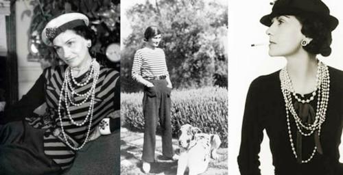 τρεις διαφορετικές εικόνες του coco chanel