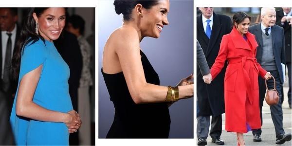 τρία διαφορετικά φορέματα Meghan Markle