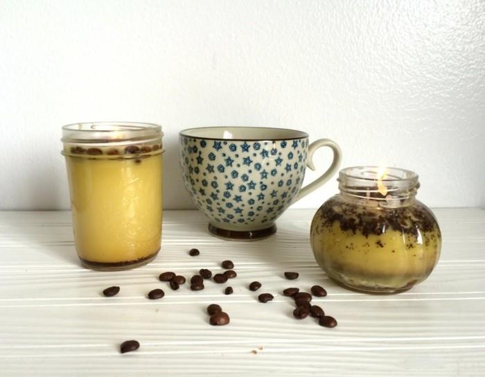 Φτιάξτε το δικό σας αρωματικό κερί με κόκκους καφέ