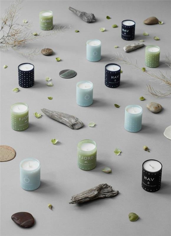 αρωματικά κεριά σκανδιναβική σκανδιναβική σχεδίαση ιδέες δώρων θαλάσσιας διακόσμησης
