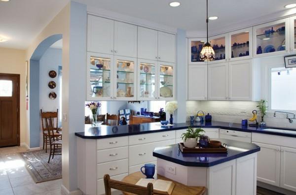 σκούρο μπλε μοτίβα υφές συμπαγής τραπεζαρία ενσωματωμένο ντουλάπι κουζίνας