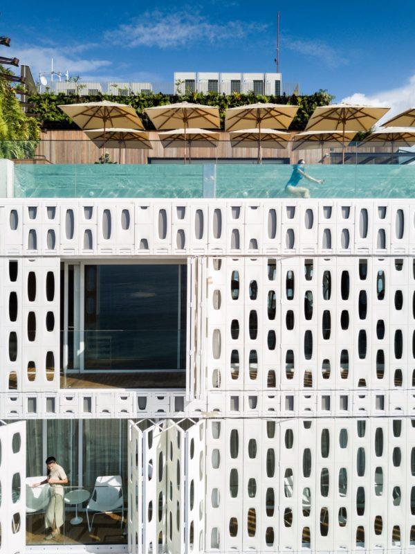 eimiliano hotel σύγχρονη αρχιτεκτονική από ψηλά