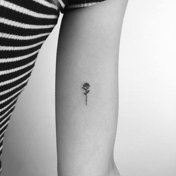 ένα μικρό τριαντάφυλλο μικρά τατουάζ