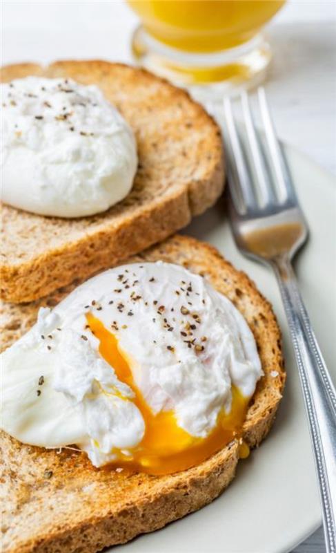 εύκολες συνταγές μαγειρέματος υγιεινά φαγητά αυγά ποσέ στο ψωμί