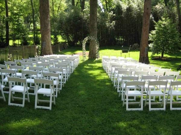 απλό σχέδιο για γαμήλια τελετή κήπου