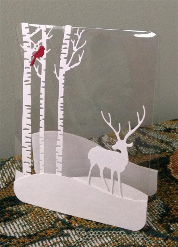 κάντε απλές χριστουγεννιάτικες κάρτες πλαστικές διαφανείς
