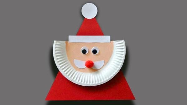 απλό tinker Άγιος Βασίλης με χάρτινα πιάτα