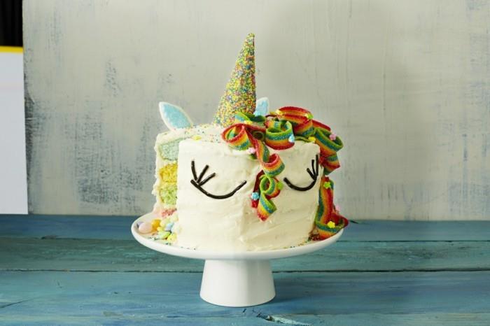 ιδέες μονόκερου πάρτι παιδική τούρτα γενεθλίων φτιάξτε μόνοι σας