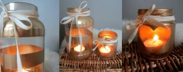 Mason jar διακοσμητικά φανταχτερά κηροπήγια