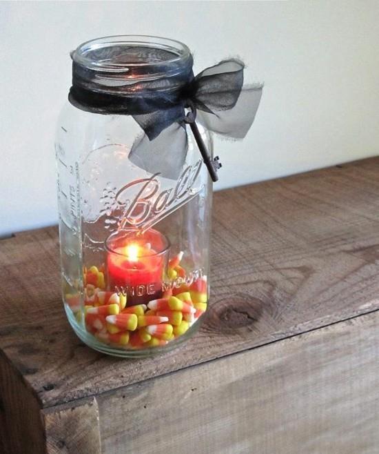 Mason jar διακοσμητικά φανάρια αποκριών
