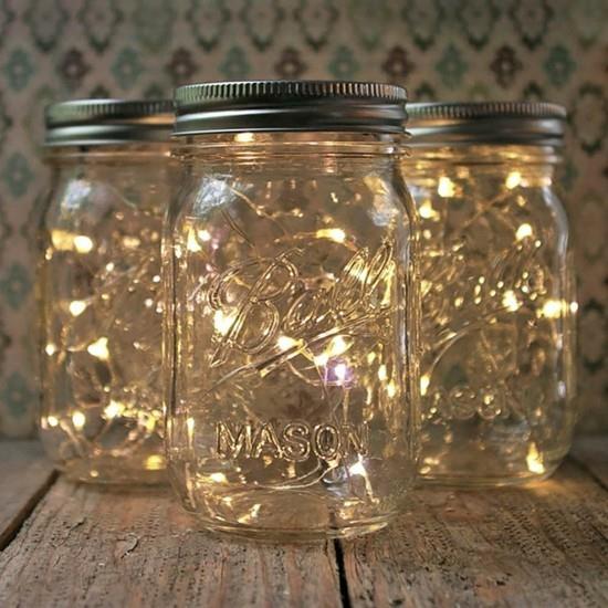 Mason jars διακοσμητικά φώτα led