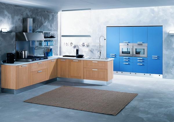 επίπλωση ιδεών ζωντανές ιδέες βαφή τοίχου κουζίνας μπλε