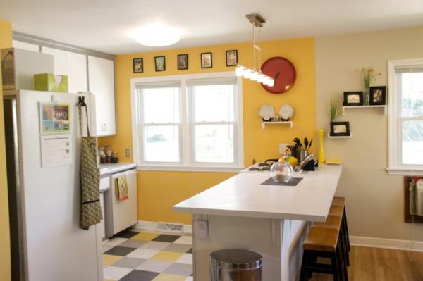 επίπλωση ιδεών ζωντανές ιδέες βαφή τοίχου κουζίνας πορτοκαλί
