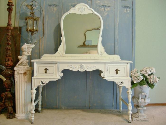 επίπλωση σαλονιού shabby chic έπιπλα σαλονιού μακιγιάζ τραπέζι