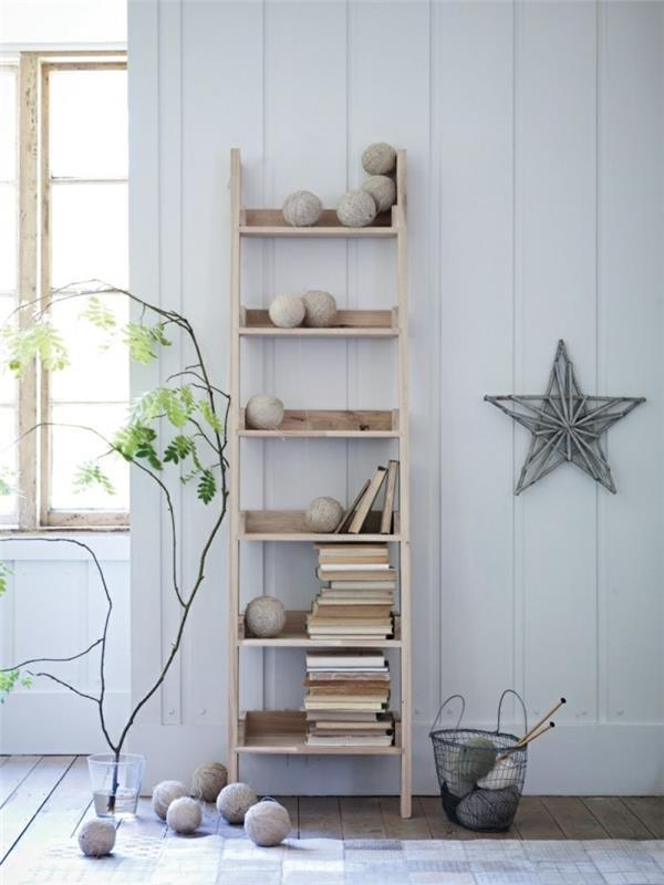 Ανακύκλωση ιδεών επίπλωση παραδείγματα ιδέες διακόσμησης DIY ιδέες ξύλινη σκάλα έμμεσος φωτισμός Σουηδία