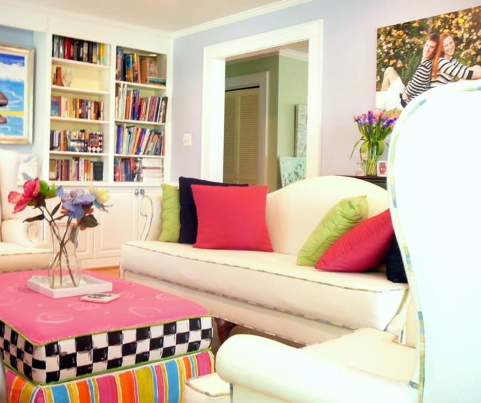 επίπλωση παραδειγμάτων ζωντανές ιδέες deco ιδέες αξεσουάρ σχεδιασμός τοίχου χρώμα σχέδιο πολύχρωμο