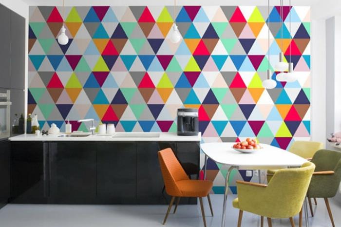 επίπλωση παραδειγμάτων ζωντανές ιδέες ιδέες διακόσμησης γεωμετρία χρώμα έξυπνη σαφής υφή αυτοκόλλητο τοίχου σχεδιασμός τοίχου