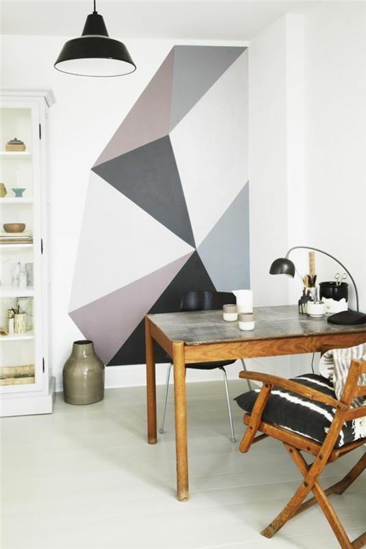 ιδέες σπιτιού ντεκόρ ιδέες γεωμετρία χρώμα έξυπνη καθαρή υφή τοίχος θαρραλέος