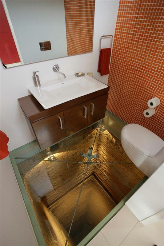 ιδέες εσωτερικού σχεδιασμού τούνελ δαπέδου δαπέδου μπάνιου