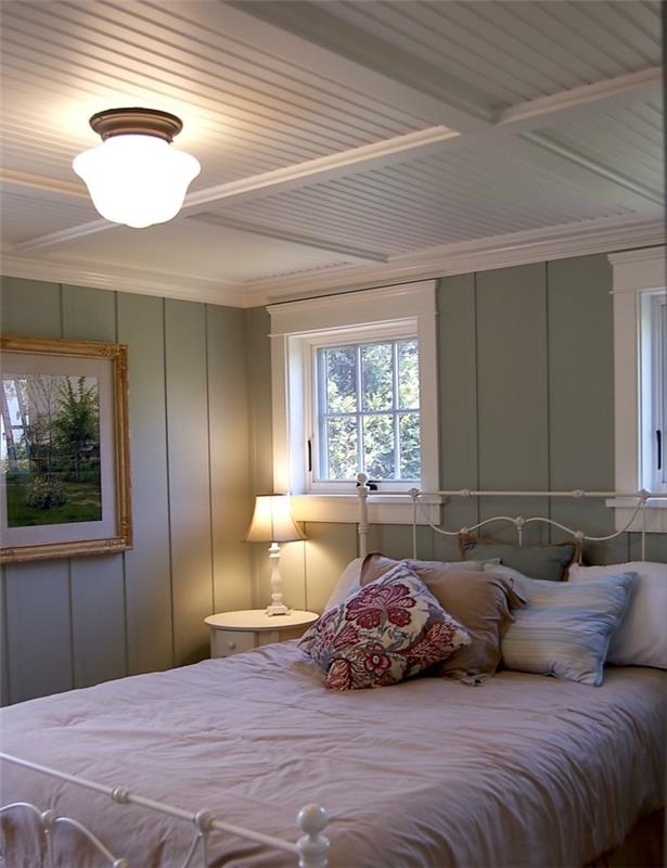 οι ιδέες επίπλωσης για το υπνοδωμάτιο ταιριάζουν με την οροφή και τους τοίχους