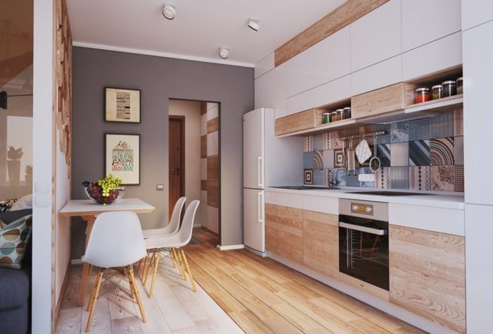 ιδέες επίπλωσης κουζίνα επίπλωση συμβουλές τραπεζαρία τραπεζαρία καρέκλες πλαστικό ξύλο σκανδιναβική διαβίωση μικρή κουζίνα
