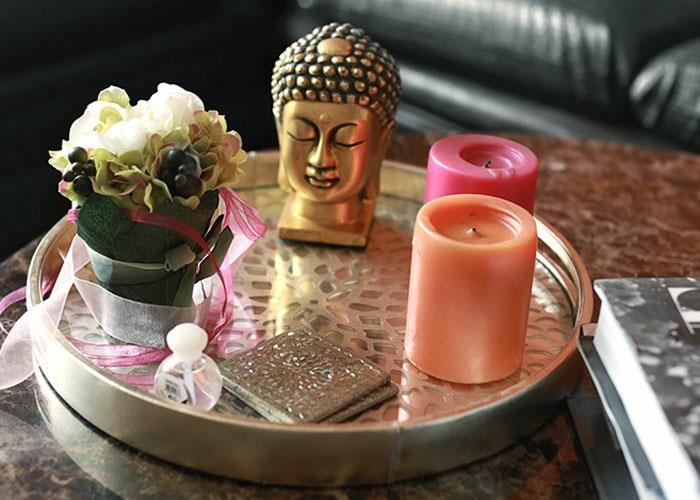 επίπλωση ιδεών όμορφες ιδέες διακόσμησης κεριά σχήματος Βούδα