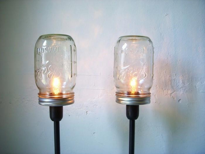 Mason jar DIY ιδέες φώτα κήπου φτιάχνετε μόνοι σας