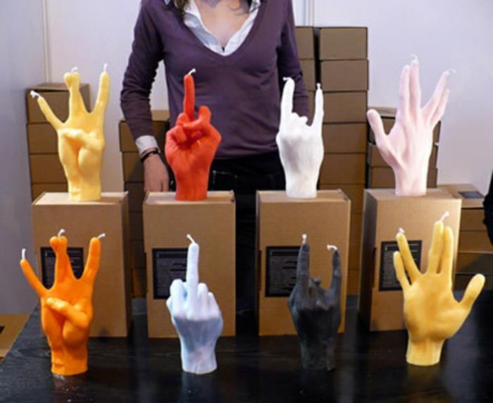 γάντια μιας χρήσης ανακυκλώνοντας ιδέες diy κεριά