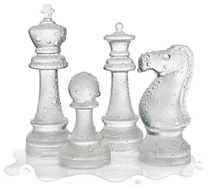 Παγάκια σε σχήμα πάγου κομμάτια σκακιού