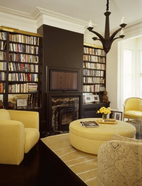 καλαίσθητος καναπές πολυθρόνας βιβλιοθήκης Οθωμανική
