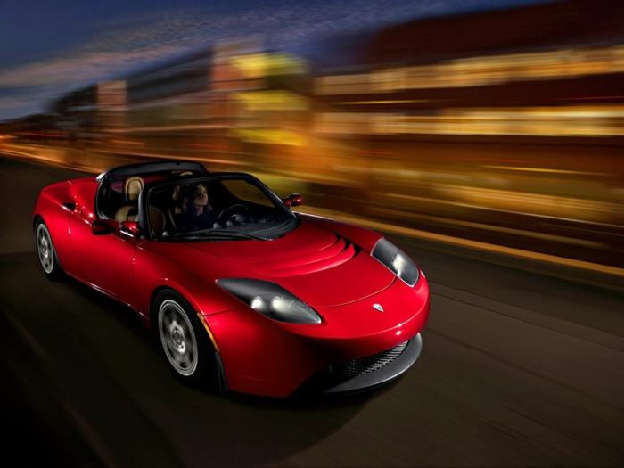 ηλεκτρικό αυτοκίνητο tesla μοντέλο roadster κόκκινο