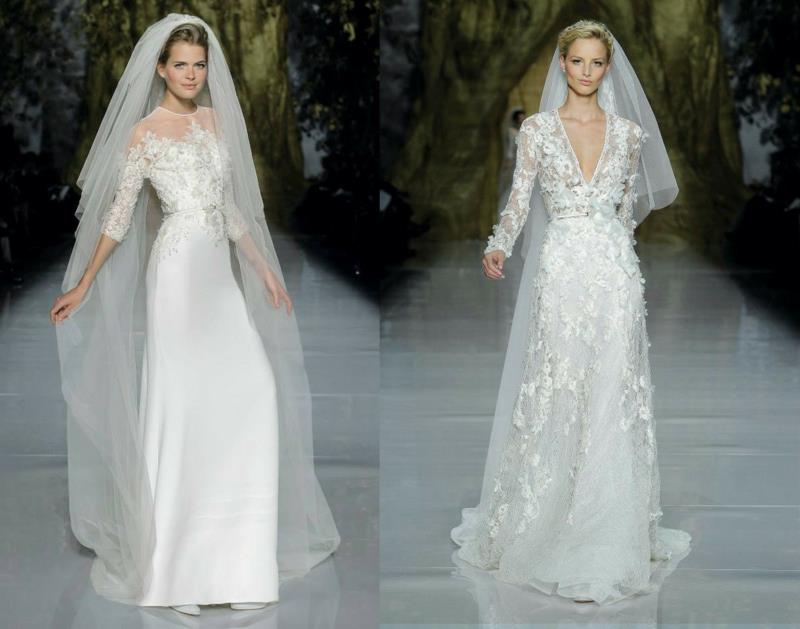 elie saab νυφικά μόδα νυφικά χτενίσματα με πέπλο
