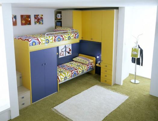 εργονομικό παιδικό δωμάτιο σχεδιάζει μοντέρνα ενσωματωμένη ντουλάπα