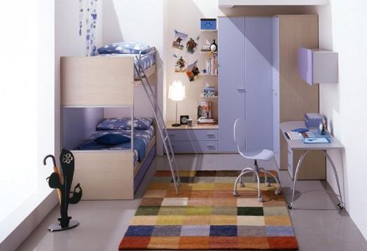 άνετο παιδικό δωμάτιο σχεδιάζει μοντέρνα σκάλα κρεβατιού σοφίτας