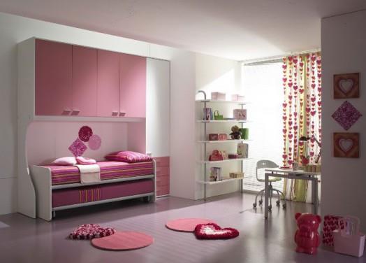 εργονομικό παιδικό δωμάτιο μοντέρνο κοριτσίστικο έπιπλο ροζ