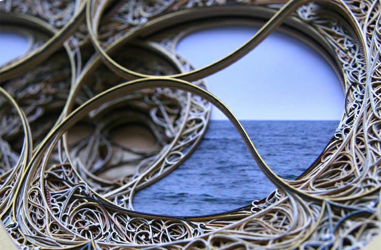 eric standley σύγχρονη τέχνη χαρτί λέιζερ κοπής τέχνης λεπτομέρεια τέχνης