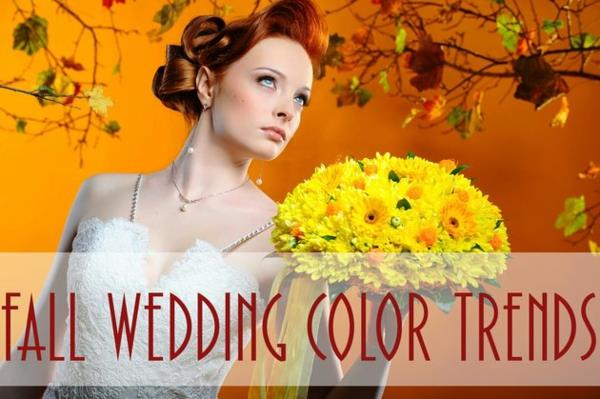 καταπληκτική πτώση χρώματα γάμου διακόσμηση θάμνος νύφη