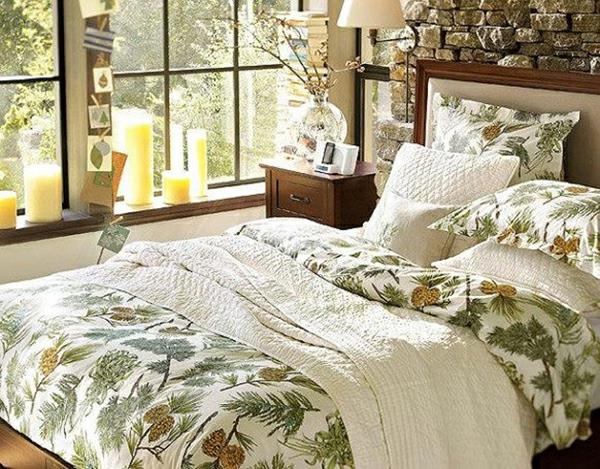 καταπληκτική ανοιξιάτικη διακόσμηση κρεβατοκάμαρα με floral στοιχεία
