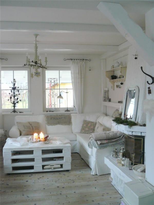 τραπεζαρία shabby chic έπιπλα καναπέ λιμνούλα φτιάξτε τις δικές σας παλέτες