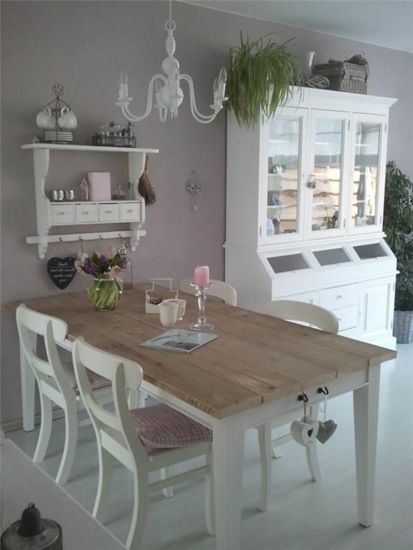 τραπέζι φαγητού shabby chic έπιπλα τραπεζαρία τραπεζαρίας με ξύλινες καρέκλες