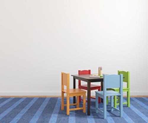 εσωτερική αίθουσα παιχνιδιών πολύχρωμα ξύλινα έπιπλα πρωτότυπες ιδέες διακόσμησης