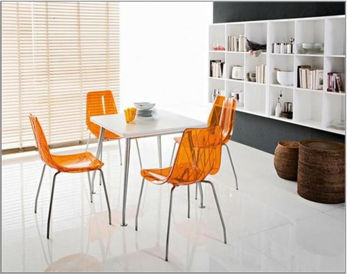 καρέκλες τραπεζαρίας ζωντανές ιδέες επίπλωση παραδειγμάτων deco ιδέες βιώσιμη μόδα πορτοκαλί
